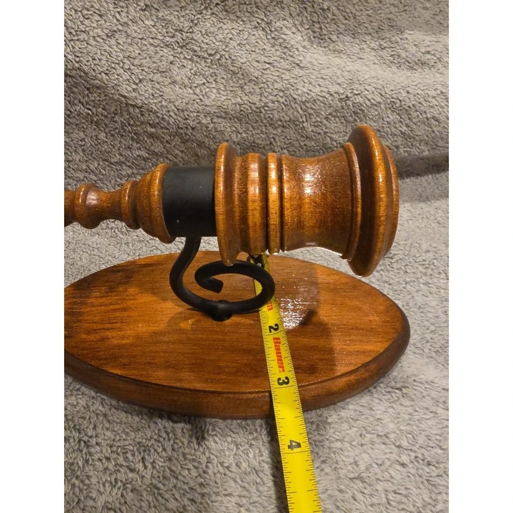 Vintage Oval Wooden Wall Sconces 8 in Tall with Black Metal Trim Set of 2‎